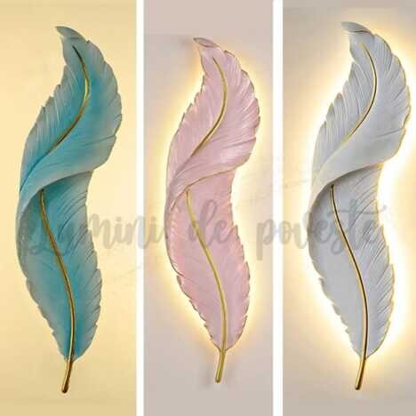 Aplica LED 36W Pink Feather Mini, LED inclus, 1 surse de iluminare, Lumina: Cald, Natural, Rece